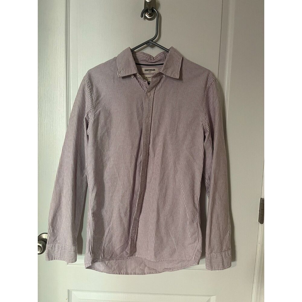 Goodthreads Men's Oxford Red Stripe Button Down Size M NWOT